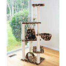 Real Wood Cat Tree Hammock Bed With Natural Sisal Post For Cats And Kittens