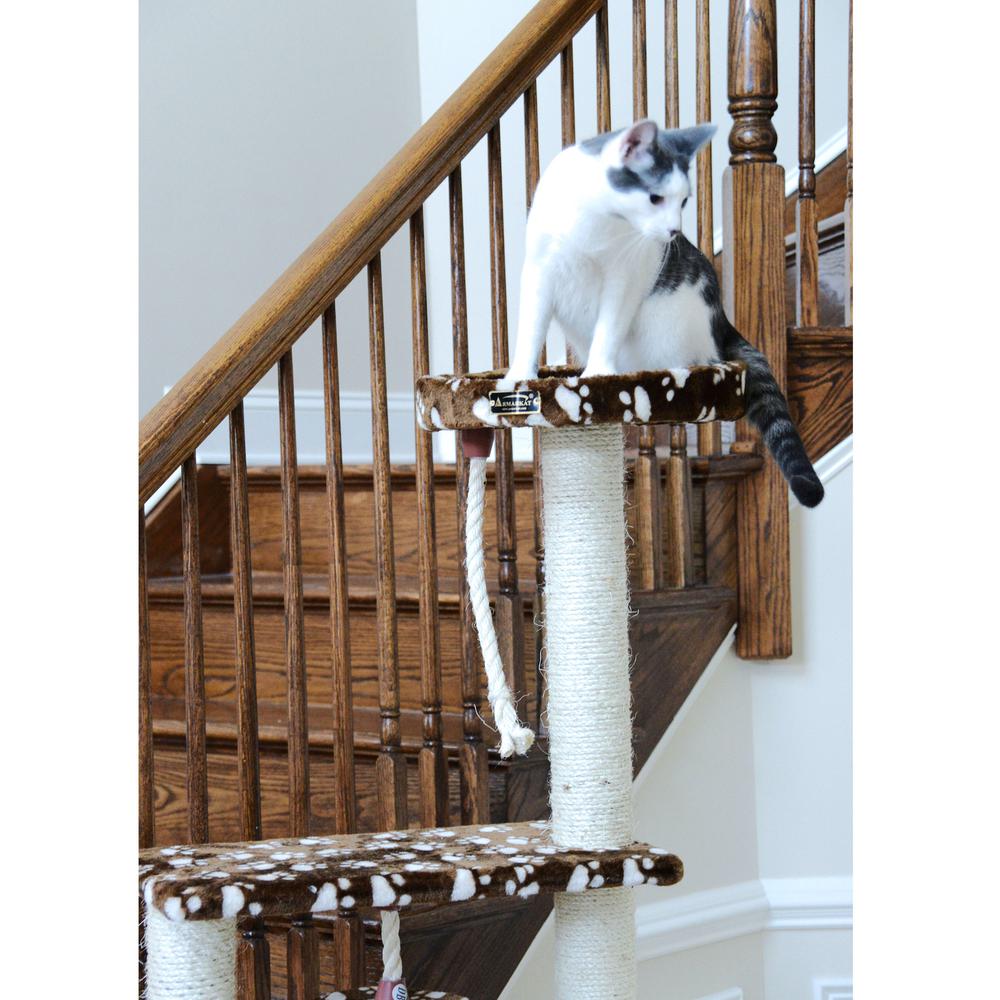 Real Wood Cat Tree Hammock Bed With Natural Sisal Post For Cats And Kittens