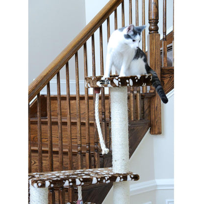 Real Wood Cat Tree Hammock Bed With Natural Sisal Post For Cats And Kittens