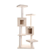 Multi-Level Real Wood Cat Tree With Two Spacious Condos