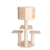Real Wood Premium Scots Pine, Solid Wood Cat Tree, 46" Tall