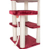 Real Wood Cat Tower, Ultra Thick Faux Fur Covered Cat Condo House, Beige