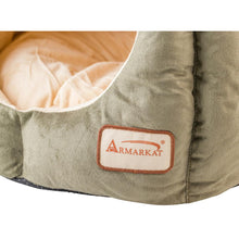 Cat Bed, Laurel Green And Beige