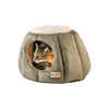 Cat Bed, Laurel Green And Beige