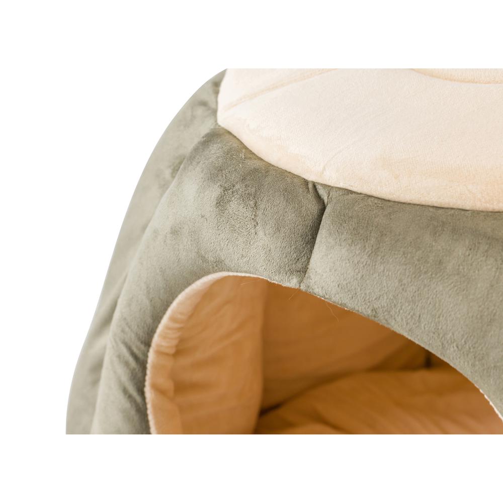 Cat Bed, Laurel Green And Beige
