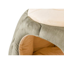 Cat Bed, Laurel Green And Beige