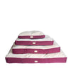 Double Extra Large Pet Bed Mat With Poly Fill Cushion, In Ivory & Burgundy