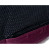 Double Extra Large Pet Bed Mat With Poly Fill Cushion, In Ivory & Burgundy