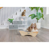 3-Tier Real Wood Cat Condo With Sisal Scratching Post 39 Height Beige