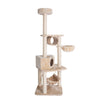 72" H Pet Real Wood Cat Tower, Tower Entertainment Furniture, Basket, Perch