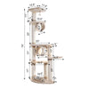 74 " H Press Wood Real Wood Cat Tree With Cured Sisal Posts For Scratching
