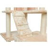 74" Multi-Level Real Wood Cat Tree Large With Sratchhing Posts, Beige