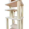 Real Wood Cat Tree In Ivory, Six Levels