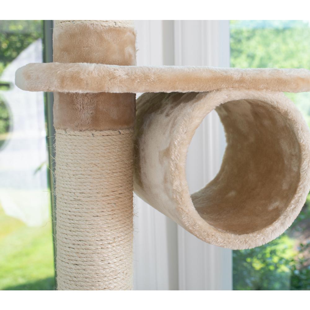 74 " H Press Wood Real Wood Cat Tree With Cured Sisal Posts For Scratching