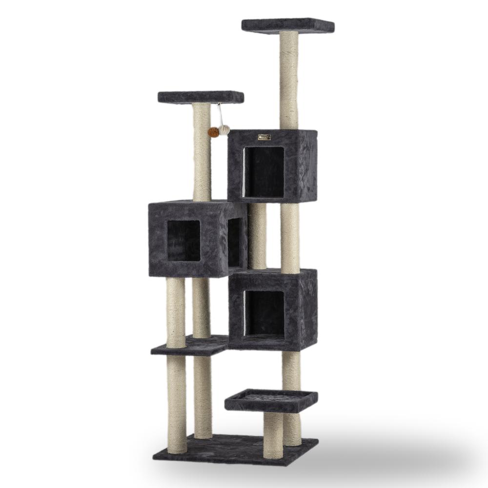 Real Wood Griant Cat Tower With Condos For Multiple Cats