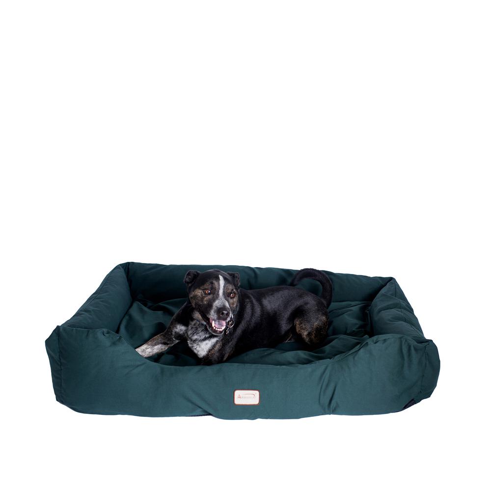 Extra Large Laurel Green Bolstered Pet Bed