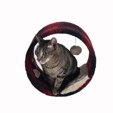 Real Wood Cat Hideaway Tunnel, Scotch Plaid
