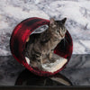 Real Wood Cat Hideaway Tunnel, Scotch Plaid