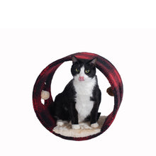 Real Wood Cat Hideaway Tunnel, Scotch Plaid Set of 2