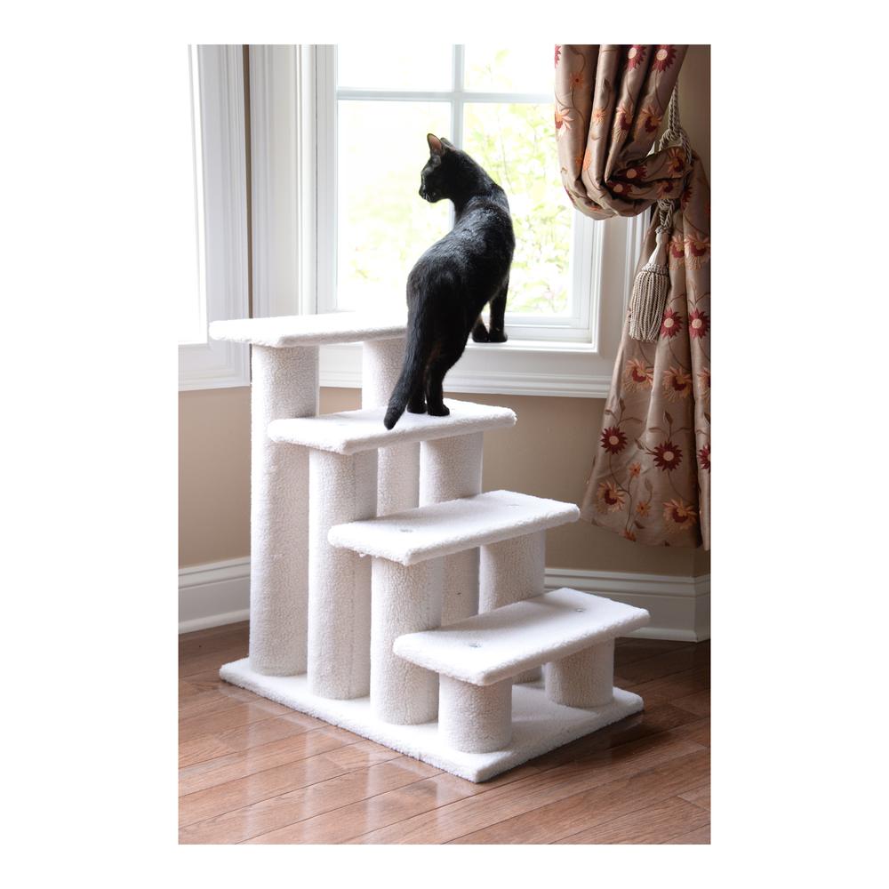 4 Steps Real Wood Ramp For Dogs, Cats, Cat Step Stairs Ramp