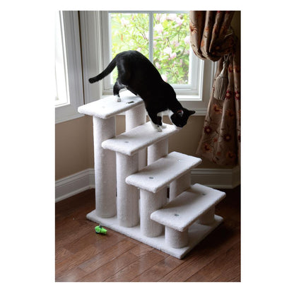 4 Steps Real Wood Ramp For Dogs, Cats, Cat Step Stairs Ramp