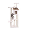 Classic Real Wood Cat Tree In Ivory, Six Levels