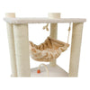 Classic Real Wood Cat Tree In Ivory, Four Levels
