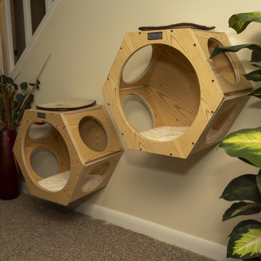 Real Wood Wall Series: Set Of Two Natural Wood Wall Tree Additions