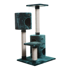 Real Wood Cat Tree Condo House With 2 Private Condos 43" Green