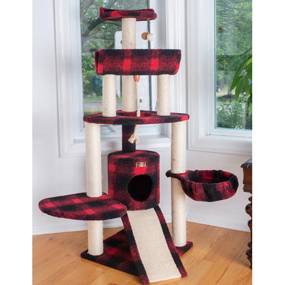 Classic Real Wood Cat Tree Four Levels