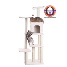 Classic Real Wood Cat Tree In Ivory, Jackson Galaxy Approved, Six Levels
