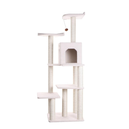 Classic Real Wood Cat Tree In Ivory, Jackson Galaxy Approved, Six Levels