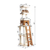 Multi-Level Real Wood Cat Tower Cat Tree In Beige