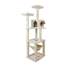 Classic Real Wood Cat Tree In Ivory, Jackson Galaxy Approved, Four Levels