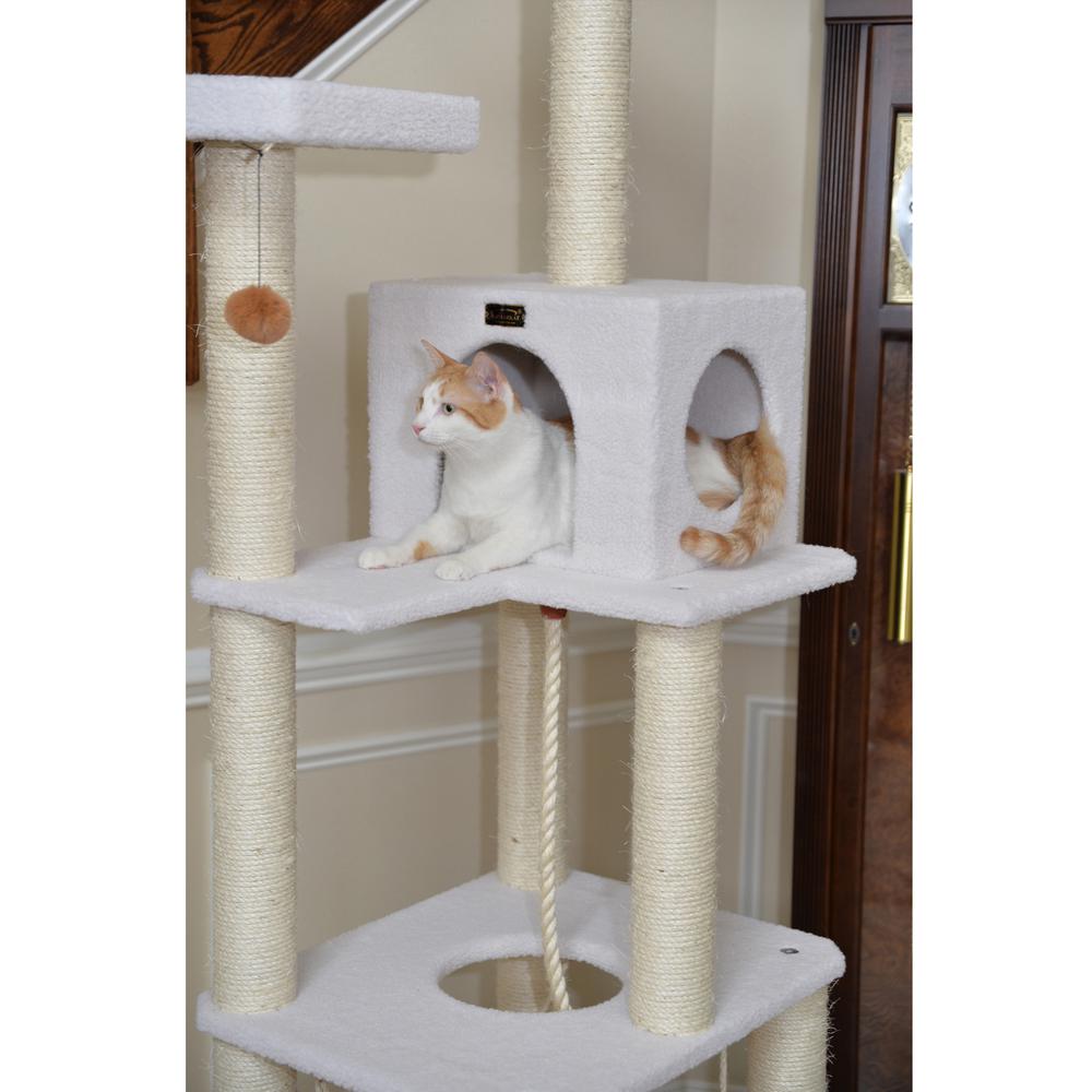 Classic Real Wood Cat Tree In Ivory, Jackson Galaxy Approved, Four Levels