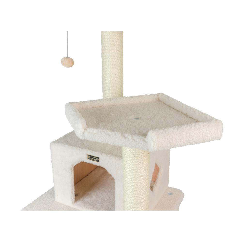 Real Wood Cat Tree In Ivory, Six Levels