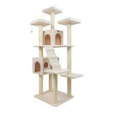 Real Wood Cat Tree In Ivory, Jackson Galaxy Approved, Multi Levels With Ramp