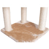 3 Levels Real Wood Cat Tower For Kittens Play 48 Height Beige