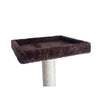 57-Inch Real Wood Cat Tree In Coffee Brown With Four Levels, Ramp