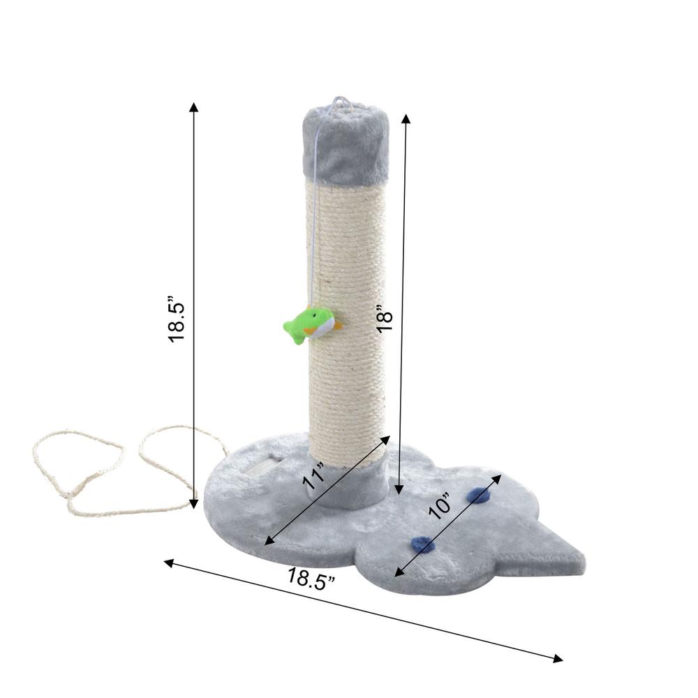 Mouse Shape Real Wood Cat Scratcher Toy, Sisal Scratching Post,Kitty Training