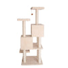 Multi-Level Real Wood Cat Tree With Two Spacious Condos