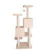 Multi-Level Real Wood Cat Tree With Two Spacious Condos