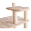 74-Inch Real Wood Cat Tree With Seven Levels, Beige