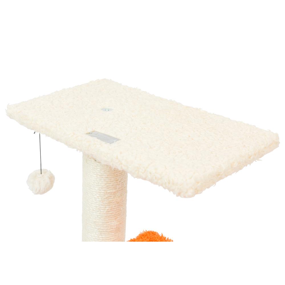 Two-Level Platform Real Wood Scratcher W Sisal Carpet Ramp
