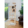 74-Inch Real Wood Cat Tree With Seven Levels, Beige