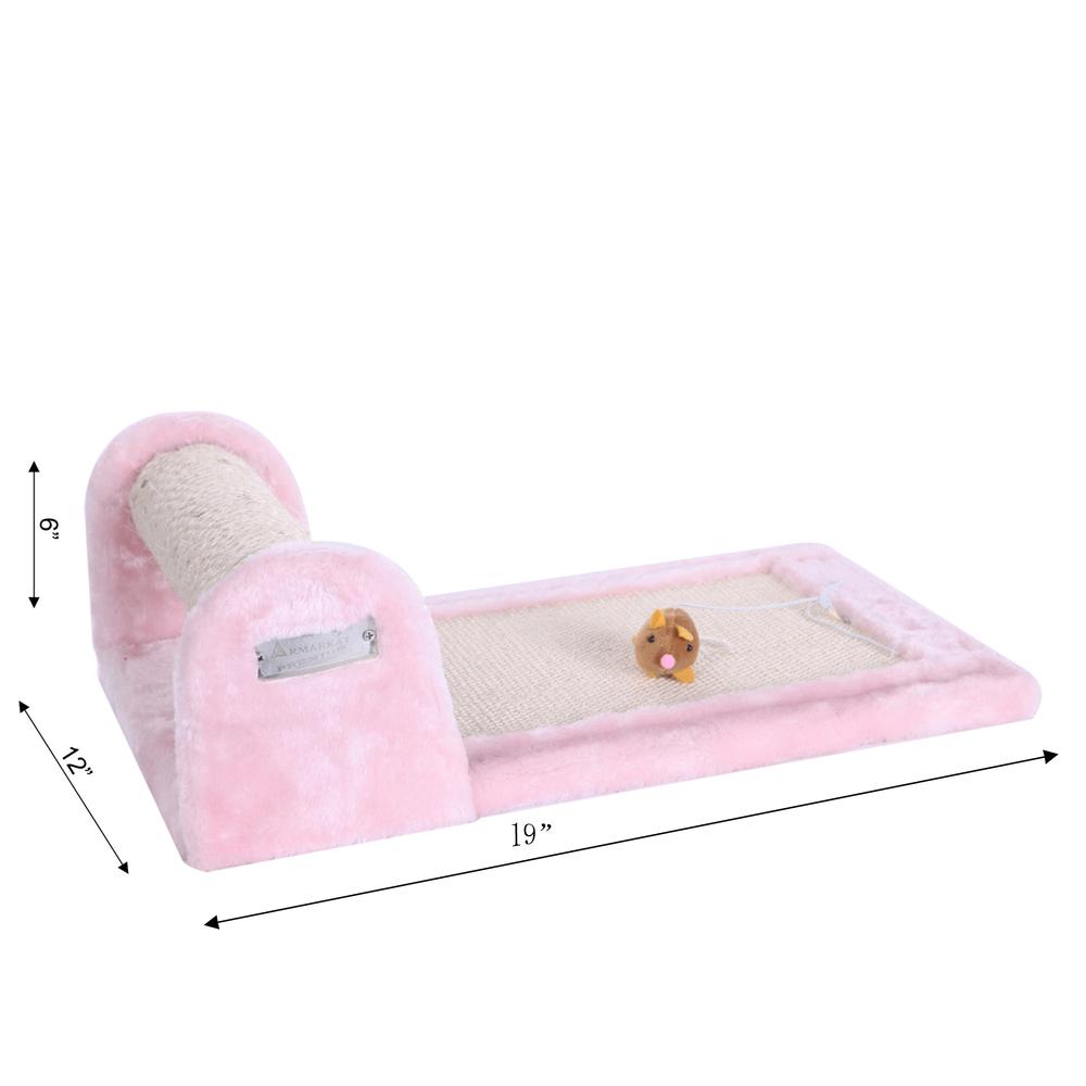 Rolling Real Wood Cat Scratcher Toy, Sisal Scratching Board For Cats Training