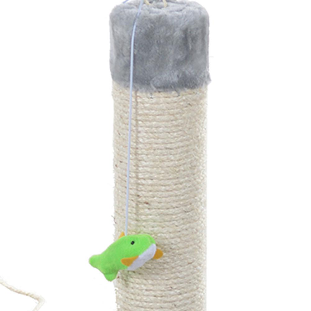 Mouse Shape Real Wood Cat Scratcher Toy, Sisal Scratching Post,Kitty Training