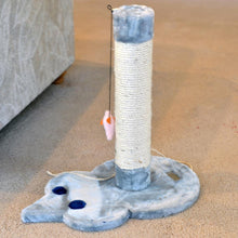 Mouse Shape Real Wood Cat Scratcher Toy, Sisal Scratching Post,Kitty Training