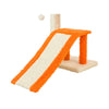 Two-Level Platform Real Wood Scratcher W Sisal Carpet Ramp