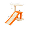 Two-Level Platform Real Wood Scratcher W Sisal Carpet Ramp